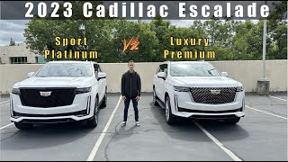 2023 Cadillac Escalade Sport Platinum vs Premium Luxury [upl. by Alset]