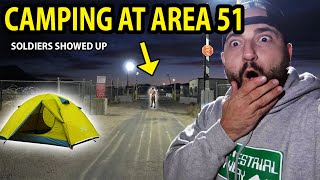 CAMPING AT THE AREA 51 BASE CAMO SOLDIER CAUGHT ON CAMERA [upl. by Ardnuaet]