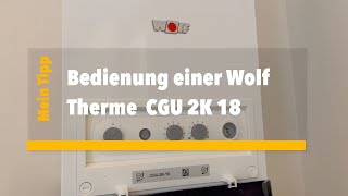 Bedienung einer Wolf Gastherme CGU 2K 18 [upl. by Juliet832]