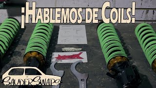 COMO INSTALAR COILOVERS SUSPENSIÓN AJUSTABLE  SauderSwaps [upl. by Kowatch]