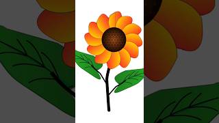 Sunflower drawing for kids 😍 pencildrawing shorts [upl. by Singband]