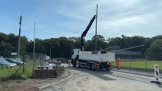 Voirie lampadaires  trois mois de chantier en zone industrielle de Sarreguemines [upl. by Hans]