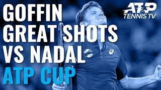 David Goffin Brilliant Shots in Win vs Nadal  ATP Cup 2020 [upl. by Enitsuga933]