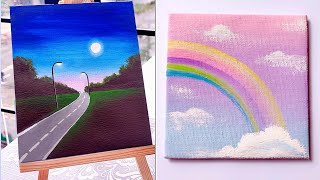 8 Easy Amazing Painting Techniques That you will like  Easy Acrylic Painting for beginners art [upl. by Xylia332]