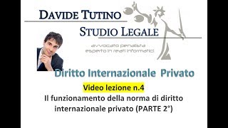 Diritto internazionale privato Video Lezione n4 Funzionamento della norma di DIP 2 [upl. by Colton]