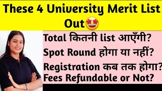 These 4 Universities Released Merit List🔥🔥 CUET PG Merit List Out🤩 Central University Admissions🔥🔥 [upl. by Maltz]