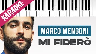 Marco Mengoni Madame  Mi Fiderò  Piano Karaoke con Testo [upl. by Trubow]