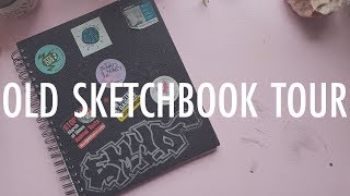 Old Highschool Sketchbook Tour cringe and regret [upl. by Ynoble]