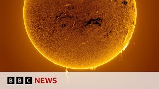 Stunning photos show the Sun like never before  BBC News [upl. by Brendis]