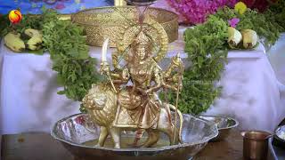 Mother Durga Devi Abhishekam at Sathya Sai Grama Muddenahalli [upl. by Yenhoj]