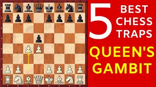 5 Best Chess Opening Traps in the Queens Gambit [upl. by Gayelord]