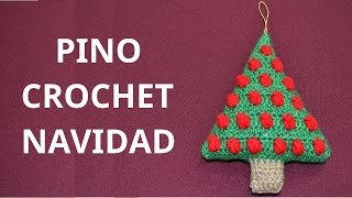 PINO Navidad en tejido crochet o ganchillo tutorial paso a paso Moda a Crochet [upl. by Thordia]