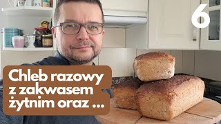 Chrupiący Chleb razowy z zakwasem żytnim  prosty pyszny przepis  pieczenie chleba [upl. by Carmelle]