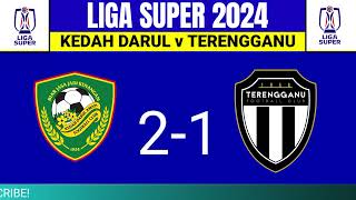 KEDAH DARUL AMAN vs TERENGGANU FC  LIGA SUPER 2024  LIVE TERENGGANU vs KEDAH MALAM INI [upl. by Werdnaed589]