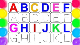 ABC Dotted Tracing English Alphabet Writing Preschool learning alphabets kidssong toddlers [upl. by Milano]