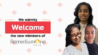 A warm welcome to Senara Ayesha and Mathakshi Lots of good wishes on becoming part of RemediumOne [upl. by Sinnej]