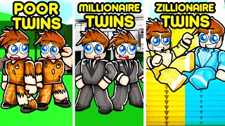 POOR Twins to MILLIONAIRE Twins to ZILLIONAIRE Twins In Brookhaven RP [upl. by Metah]