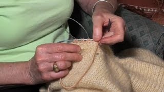 Knitting a Ribbed Neckline  Knitting [upl. by Ennaira]