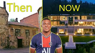 Footballers Houses  Then and Now  Mbappe Ronaldo Neymar Messi [upl. by Charil543]