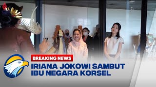 Iriana Jokowi Sambut Kedatangan Ibu Negara Korea Selatan [upl. by Alyakem1]