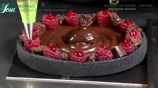 Recipe of The Raspberry Chocolate Tart by Chef Carlos Mampel [upl. by Anotal856]