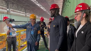 VISITE DE LUSINE DACIER TETE A TETE AVEC LE PRESIDENT XI JINPING RTG GUINEE 224 [upl. by Ahsilrac]