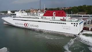 Fast Ferry Gotlandia II leaving Visby [upl. by Goggin]