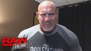 Goldberg ist ein Mann weniger Worte nach seinem WWEComeback Raw Fallout 17 Oktober 2016 [upl. by Jarrad]