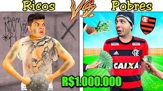 POBRE GANHA MUITO DINHEIRO E VIRA JOGADOR FAMOSO DO FLAMENGO  RICOS VS POBRES 159 [upl. by Harlan]