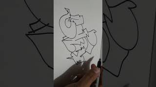 Graffiti under 59 seconds artist graffiti 1millionviews [upl. by Waldner]