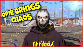 Opie Destructive Cars Destroys Cops amp They Hated Opie in Redline GTA 5 RP [upl. by Yelsiap406]