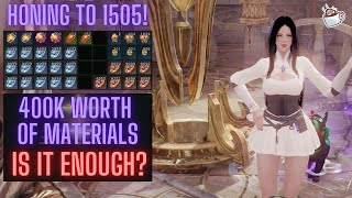 Lost Ark Honing to 1505 WILL 400k GOLD WORTH OF MATERIALS DO IT [upl. by Liba]