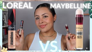 CORRECTOR MAYBELLINE AGE REWIND ERASER VS INFALLIBLE LOREAL  HolaLizy 🦋 [upl. by Yeliab666]