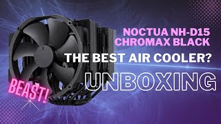 Best CPU Air Cooler Noctua NHD15 Chromax Black Unboxing [upl. by Anaiuq441]