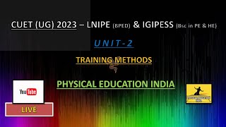 LNIPE LIVE Session U2 Training Methods important MCQ [upl. by Lasorella]