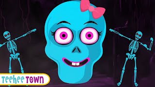 Glowing Scary Skeleton Song  More Spooky Fun Nursery Rhymes By Teehee Town [upl. by Eerot]