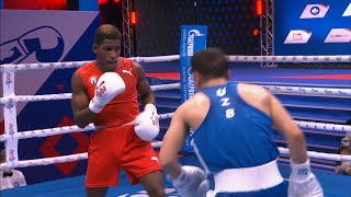 Quarterfinals 635kg CRUZ GOMEZ Andy CUB vs TURSUNOV Mujibillo UZB  AIBA WCHs 2021 [upl. by Ninaj456]