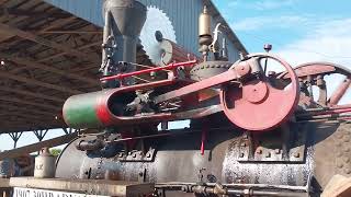 1907 30 HP Advance Steam Tractor Powering the Sawmill at the 2024 Albany Pioneer Days 50th Show [upl. by Hennahane]