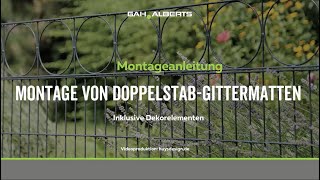 GAHAlberts Doppelstabmatte mit Dekorelementen montieren [upl. by Olegnaed230]