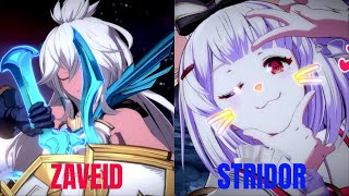 GBVSR High Level Gameplay Zaveid Zooey VS Stridor Vakala [upl. by Anenahs]