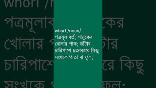 whorl Meaning in Bengali  whorl শব্দের অর্থ কী  Ovinary [upl. by Nwahsan]