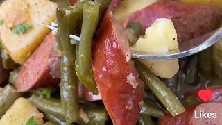 CROCK POT SLOW COOKER MEALS BEST GREEN BEAM RECIPE EVER [upl. by Milburn]