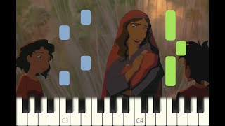 piano tutorial quotDELIVER USquot The Prince of Egypt 1998 with free sheet music [upl. by Cayser]