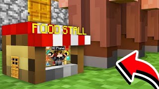 I open a Mini FOOD STALL in minecraft [upl. by Elaen]