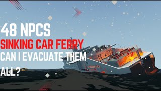 Stormworks NUCLEAR POWERED Car ferry SINKS with 48 NPCS ON BOARD 75 subscribers special [upl. by Bullough9]