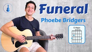 How to play Funeral Phoebe Bridgers Guitar Tutorial  Fingerstyle Lesson [upl. by Auka]