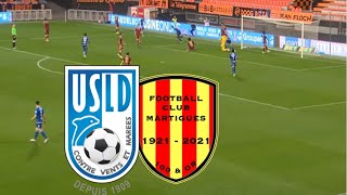 FC Martigues 11 USL Dunkerque Résumé du match  Ligue 2  20242025 [upl. by Siahc]