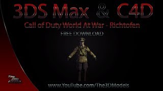 Cinema 4D 3DS Max  CoD WaW Richtofen Model Download [upl. by Carrington]