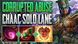 CORRUPTED IS BROKEN Chaac Solo Gameplay SMITE Ranked Conquest [upl. by Anyek]