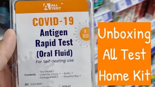 Unboxing All Test Antigen Rapid Test Saliva Home Kit  Self Test Kit Results in 15 minutes [upl. by Conn]